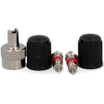 FISCHER Fahrrad-Ventil-Set Auto, 5-teilig bestehend aus: 2x Ventileinsätze Auto, - 1 Stück (85492)