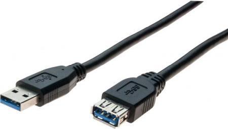 EXERTIS CONNECT USB 3.0 Verlängerungskabel, USB 3.0 Stück A / USB 3.0 Bu. A, schwarz, 5,0 m (532472)