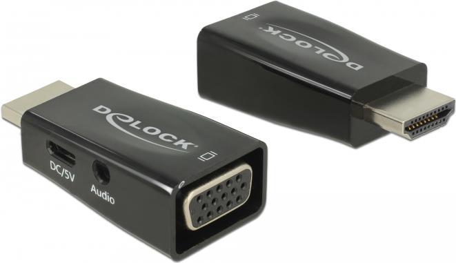 Delock Adapter HDMI-A Stecker > VGA Buchse mit Audio (65901)