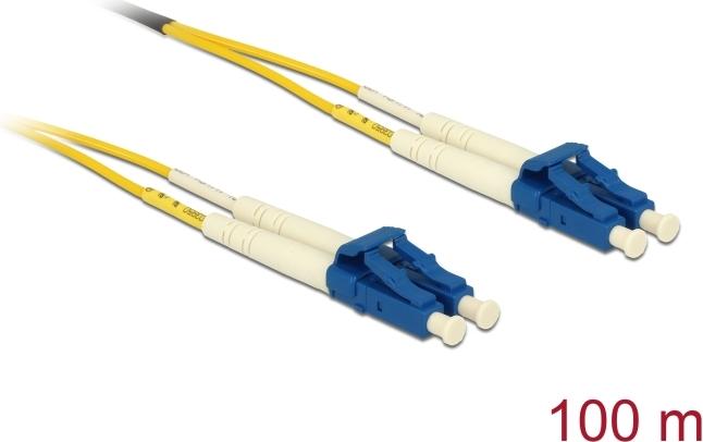 Delock LWL Kabel LC Duplex zu LC Duplex Singlemode OS2 100 m (80161)