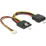 DeLOCK Netzteil interne Stromversorgung, 4-polig bis 4-Pin-Mini-Stromversorgungsstecker, SATA Leistung (85673)