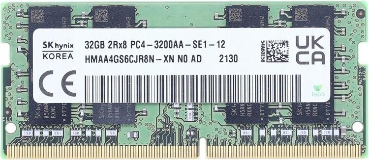 Hynix SO-DIMM 32GB DDR4 2Rx8 3200MHz PC4-25600 HMAA4GS6CJR8N-XN (HMAA4GS6CJR8N-XN)