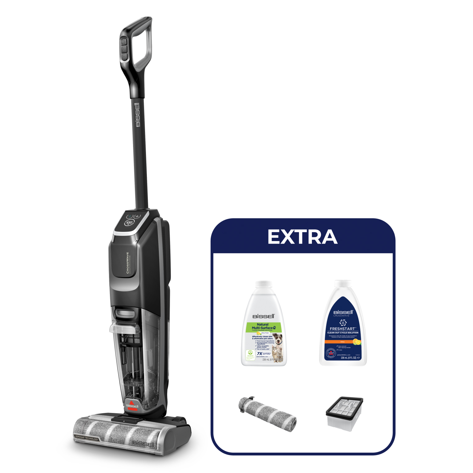 Bissell CrossWave OmniFind Pro Akku-Nass-/Trockensauger 130 W Schwarz, Titan
