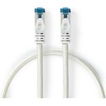 Nedis Cat 6a Kabel S/FTP | RJ45 Stecker | RJ45 Stecker | 3m | Snagless | Rund | Geflochten / PVC | Silber | Verpackung mit Sichtfenster (CCTB85321AL30)