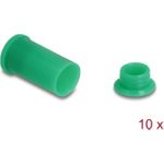 Delock DL4 Staubschutz für Stecker und Buchse Silikon 2-teilig grün 10er (60673)
