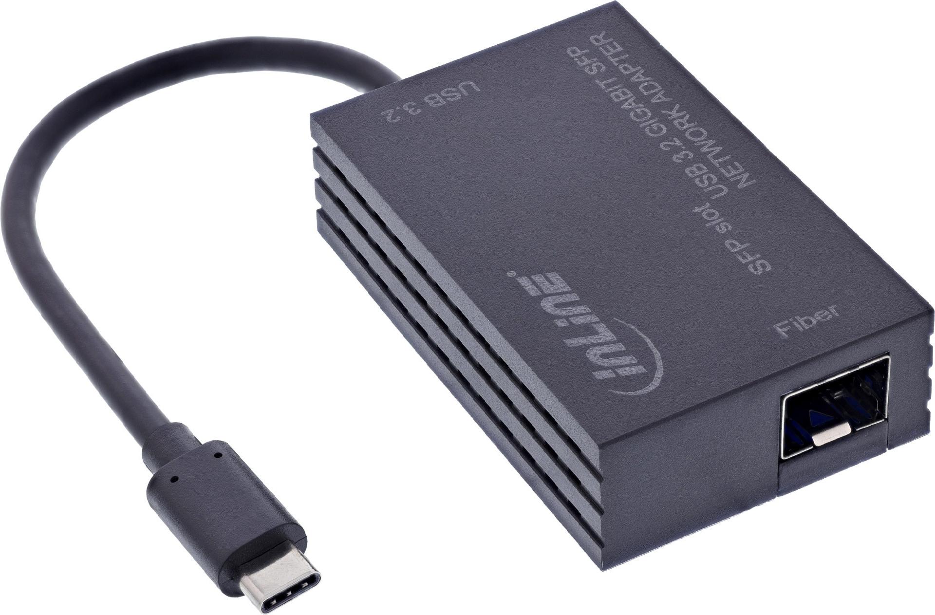 InLine USB-C zu SFP Gigabit Fiber Netzwerkadapter 10/100/1000 Mb/s (66659M)