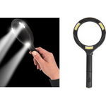 IWH Lupe mit COB LED-Beleuchtung, schwarz Kunststoffgeäuse, Handlupe mit LED-Licht, COB-Technologie, - 1 Stück (770665)