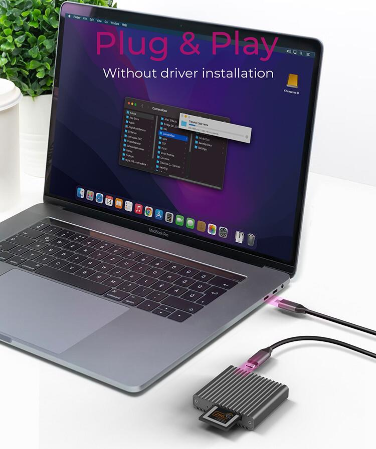 ICY BOX IB-CR404-C31 Kartenleser CFexpress 2.0 Type B USB 3.2 Gen 2 Schwarz