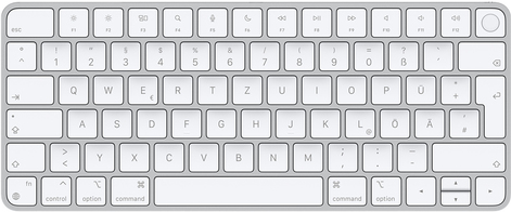 Apple Magic Keyboard with Touch ID - Tastatur - Bluetooth - QWERTZ - Deutsch - für iMac (Anfang 2021), Mac mini (Ende 2020), MacBook Air (Ende 2020), MacBook Pro (Ende 2020) (MK293D/A)