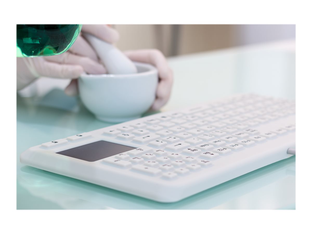 GETT InduKey InduProof Advanced TOUCH Tastatur mit Touchpad CH Grau