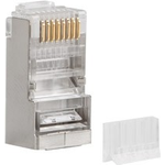 LANBERG RJ45 NETZWERK PLUG (8P8C) CAT.6 FTP (100 STÜCKE) MIT DRAHT- UND DRAHTLEITUNGSFÜHRER (PLS-6000) (PLS-6000)