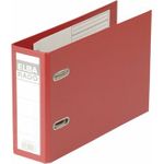 ELBA Ordner rado plast - DIN A5 quer, Rückenbr.: 75 mm, rot Einband außen / innen PVC, auswechselbares (10596 RO)