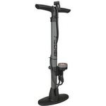 FISCHER Fahrrad-Standpumpe, für alle Ventile robuste Standluftpumpe aus Kunststoff, mit Manometer, - 1 Stück (85585)