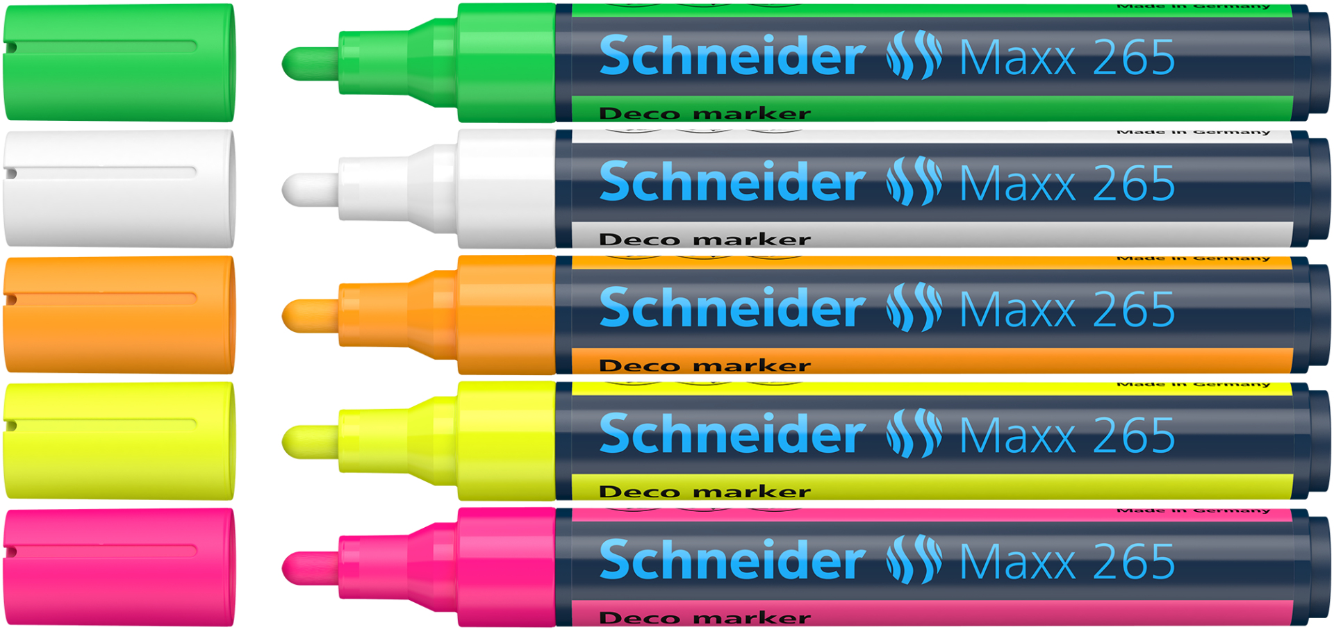 Schneider Schreibgeräte Maxx 265 Kreidemarker 2,0 – 3,0 mm 5 Stück farbsortiert