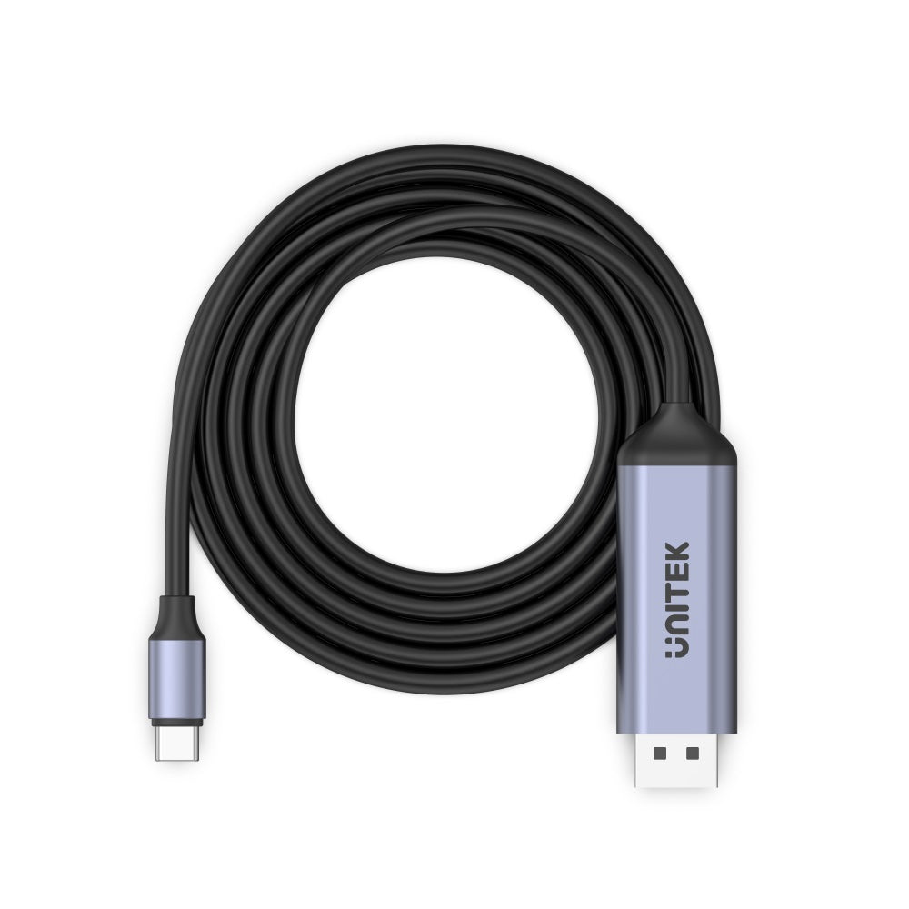Unitek V1423C Videoadapterkabel USB-C zu DisplayPort 1,8 m Space-grau