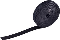 shiverpeaks BASIC-S Klettband, 19 mm x 3 m, schwarz zuschneidbar, mehrfach verwendbar, ideal zum Zusammenbinden - 1 Stück (BS18-10006)