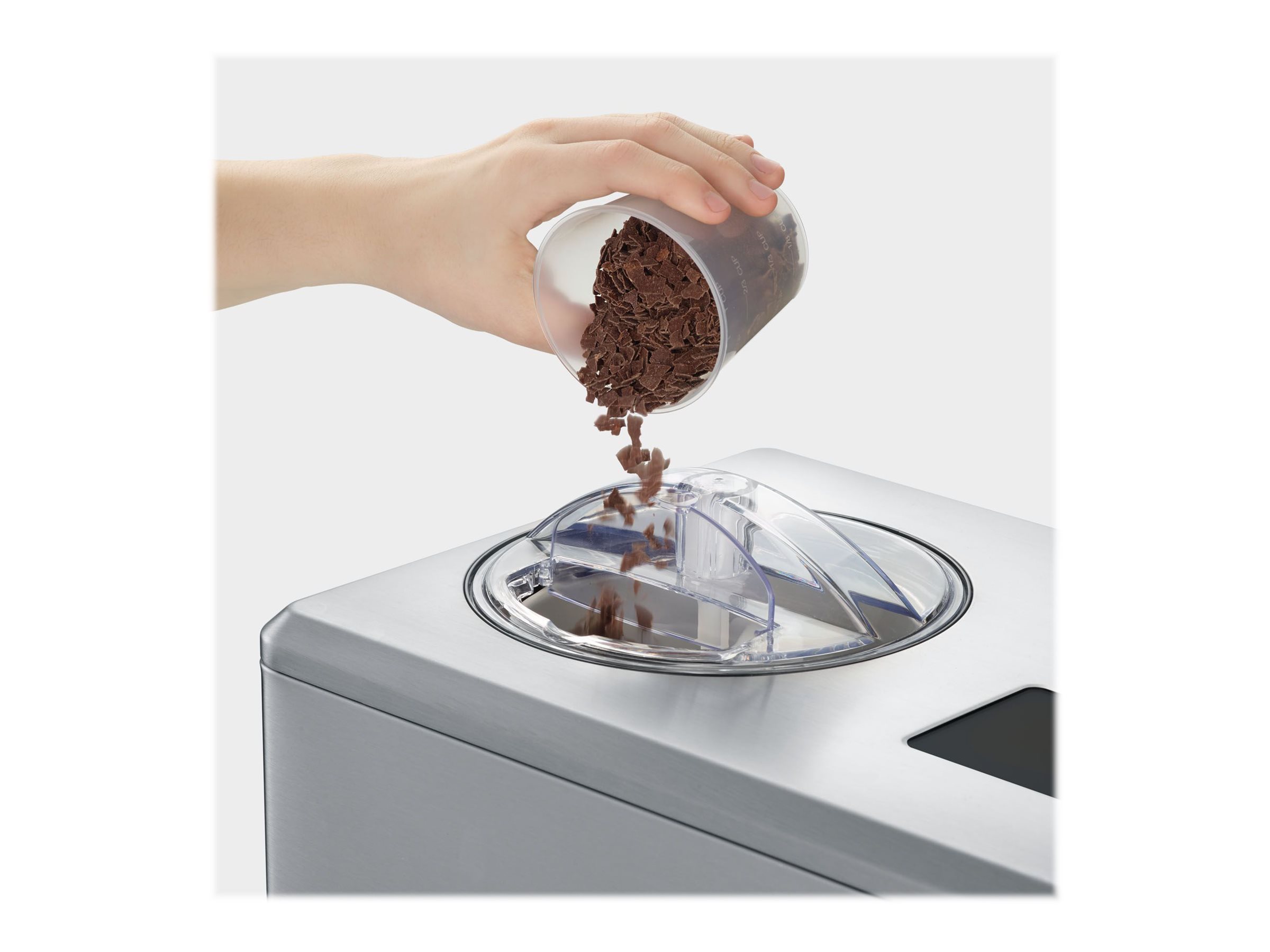 Severin EZ 7406 Eismaschine mit Kompressor 2 l 180 W Gebürsteter rostfreier Edelstahl