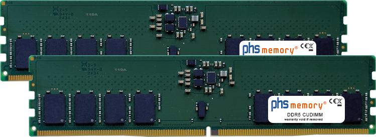 PHS-memory 128GB (2x64GB) Kit RAM Speicher kompatibel mit HP EliteDesk 8 G1i Tower DDR5 CUDIMM 6400MHz PC5-51200U (SP583135)