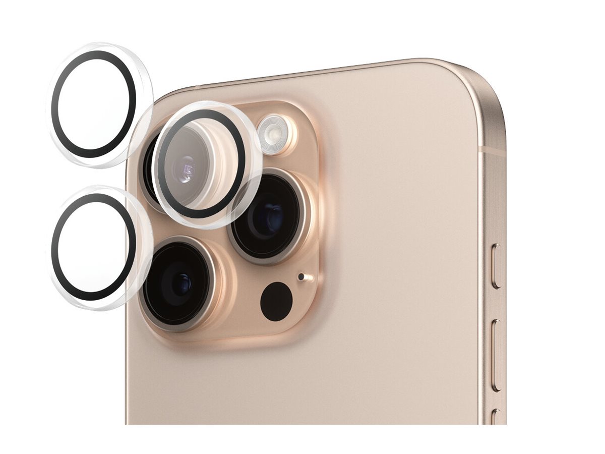 PanzerGlass Hoops Kameralinsenschutz für iPhone 16 Pro / 16 Pro Max Transparent
