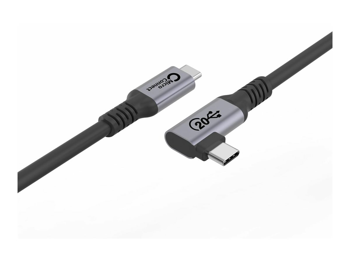 MicroConnect USB3.2CC025-A USB-C Kabel 25 cm 20 Gbps 100W Schwarz