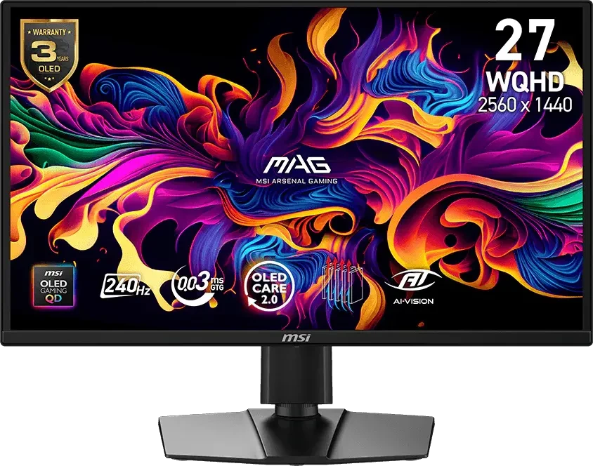 MSI MAG 272QPDE X24 QD-OLED Gaming-Monitor 68,60cm (27") WQHD 240 Hz 0,03 ms Schwarz