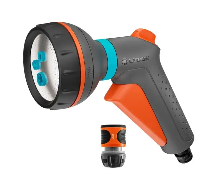 Gardena Classic Multifunktions-Spritzpistolen-Set 18371-20 mit 4 Strahlarten und Stoppkupplung