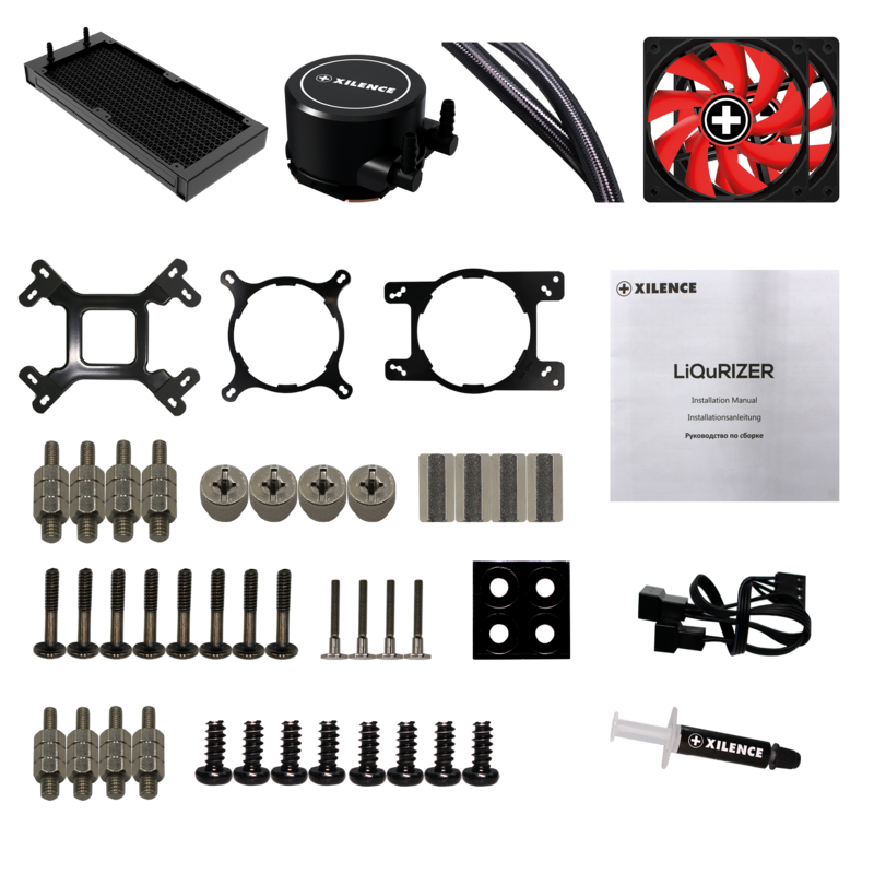 Xilence Performance A+ Series LiQuRizer LQ240 Prozessor-Flüssigkeitskühlsystem Schwarz, Rot