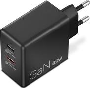 Lenovo Dual USB-C 65W GaN Ladegerät, schwarz (G0A6065BEU)