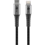 Goobay 49270 USB Kabel 0,5 m USB C Lightning Schwarz - Grau (49270)