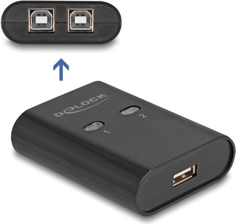 Delock USB 2.0 Switch für 2 PC an 1 Gerät (11503)