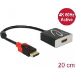 Delock Adapter DisplayPort 1.2 Stecker > HDMI Buchse 4K 60 Hz Aktiv (62734)