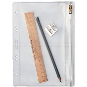 LEITZ Reißverschlusstasche, DIN A5, PVC, genarbt, 0,20 mm Außenseite mit Gleitverschluss, Weichfolie, zur sicheren (4045-00-00)