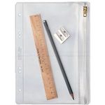 LEITZ Reißverschlusstasche, DIN A5, PVC, genarbt, 0,20 mm Außenseite mit Gleitverschluss, Weichfolie, zur sicheren (4045-00-00)