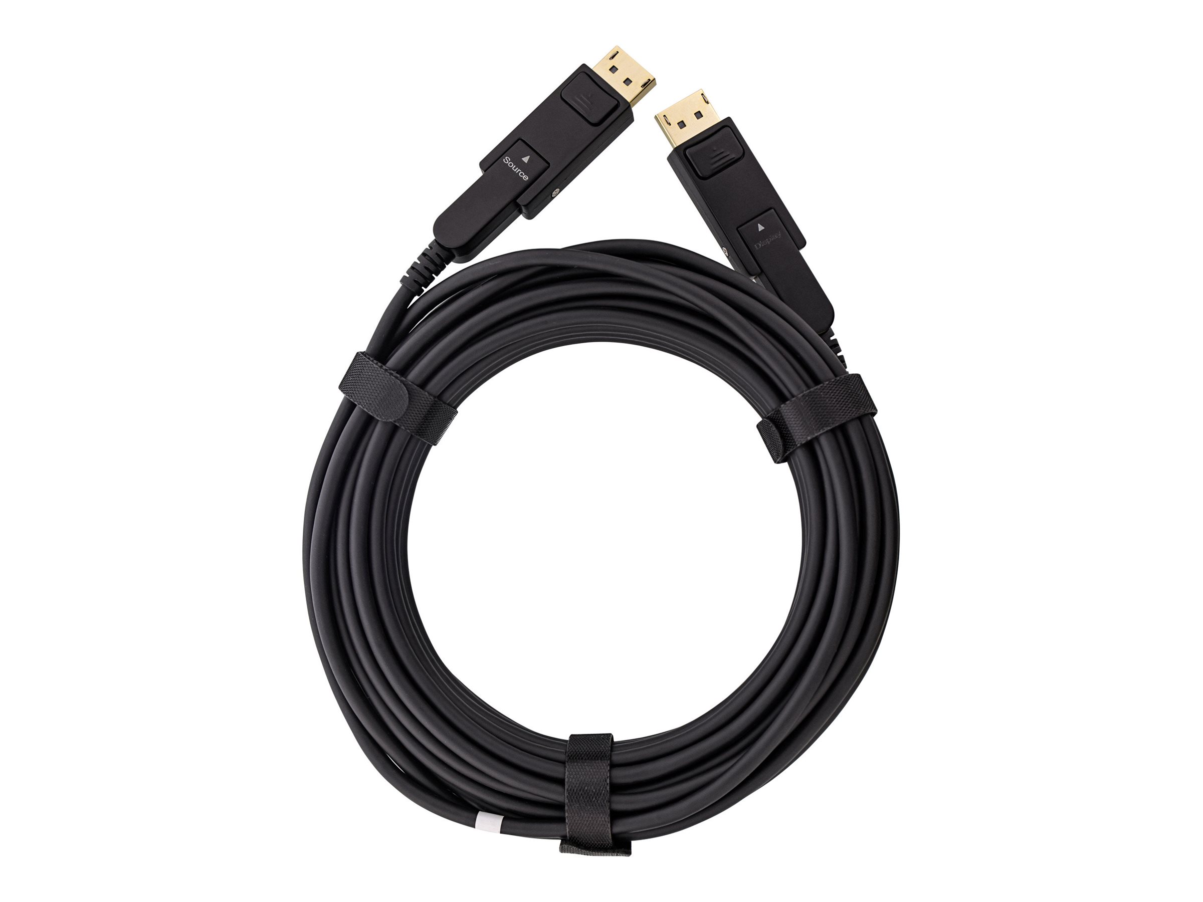InLine DisplayPort 1.4 AOC Kabel 8K@60Hz 15 m abnehmbarer DisplayPort Stecker Schwarz