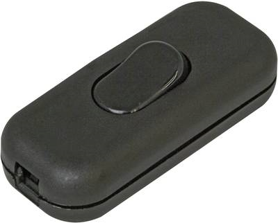 Kopp 191305001 Schnurschalter mit Zugentlastung Schwarz 1 x Aus/Ein 2 A 1 St. (191305001)