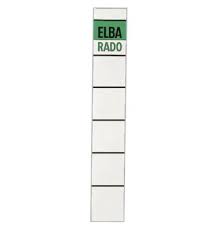 Elba Spine Label for Lever Arch Files 190 x 34 mm White-Green Grün - Weiß 10Stück(e) selbstklebendes Etikett (04614 WE/GN)