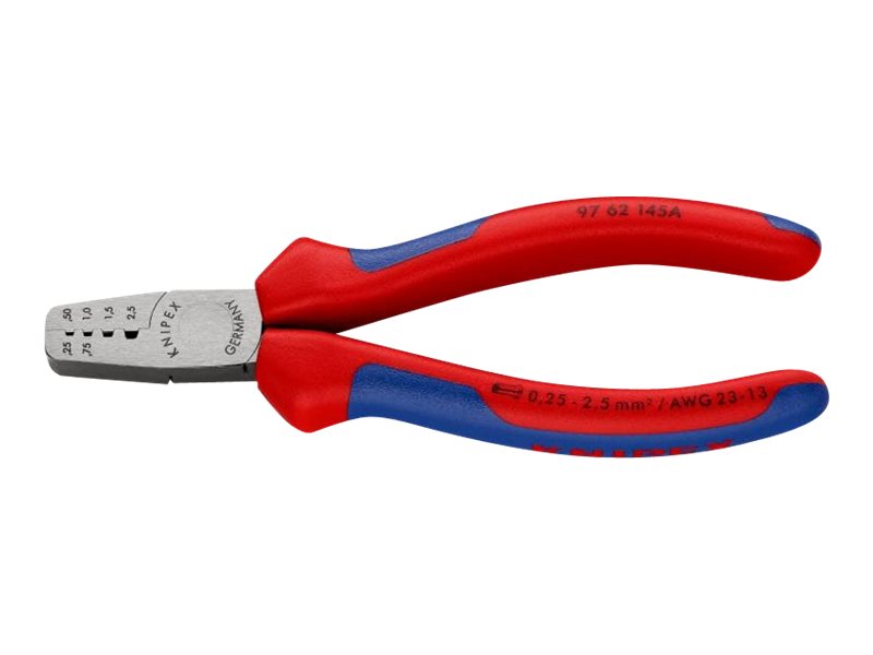 Knipex 97 62 145 A Crimpzange für Aderendhülsen 14,5 cm Schwarz, Rot, Silber