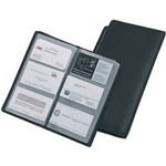 Alassio Visitenkarten-Album, für 120 Karten, Leder, schwarz Maße: (B)112 x (T)15 x (H)200 mm (41009)