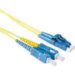 ACT 30 meter LSZH Singlemode 9/125 OS2 short boot fiber patch cable duplex with LC and SC connectors. Lc-sc 9/125 short dup 30.00m (RL1830)