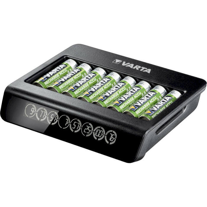 Varta LCD Multi Charger+ Batterieladegerät für 8x AA/AAA Schwarz