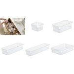 smartstore Schubladeneinsatz COMPACT SORT, 300 x 100 mm transparent, Maße: (B)300 x (T)100 x (H)60 mm, - 1 Stück (19390)