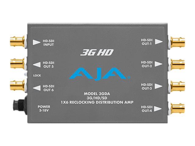 AJA 3GDA Verteilerverstärker 1x6 3G/HD/SD-SDI BNC Grau