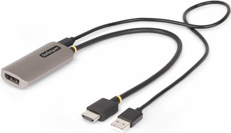 StarTech.com HDMI to DisplayPort Adapter, 8K 60Hz, Active Video Converter (148B-HDMI-DP-8K)