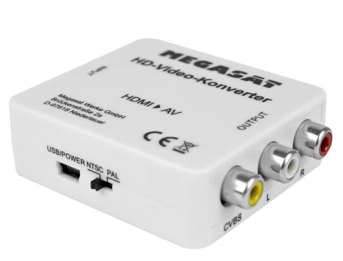 MegaSat AV Konverter HD-Video-Konverter (HDMI zu AV) [HDMI - AV] 1920 x 1080 Pixel (900195)