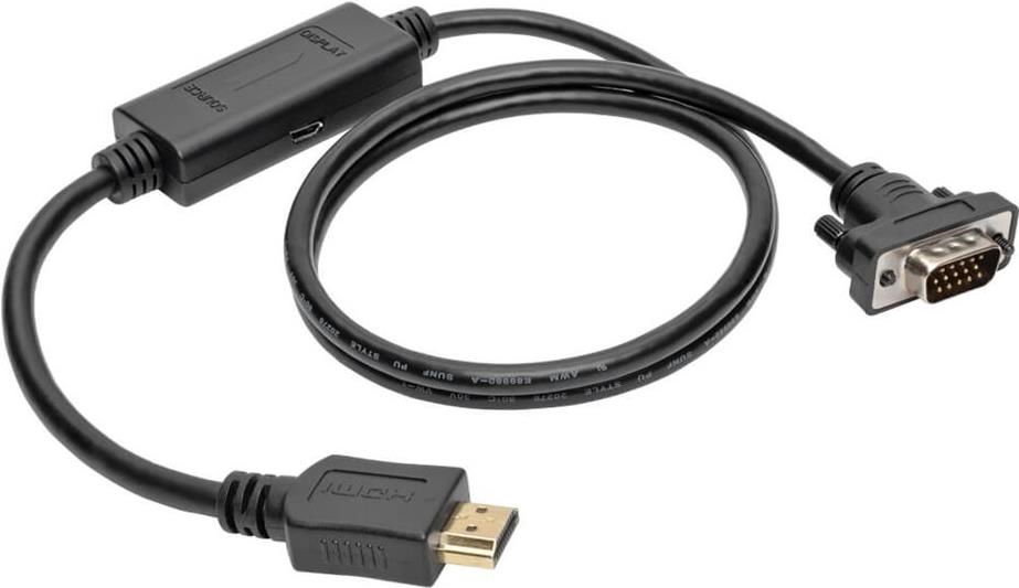 Tripp Lite P566-010-VGA Aktives HDMI-zu-VGA-Adapterkabel 3,1 m Schwarz