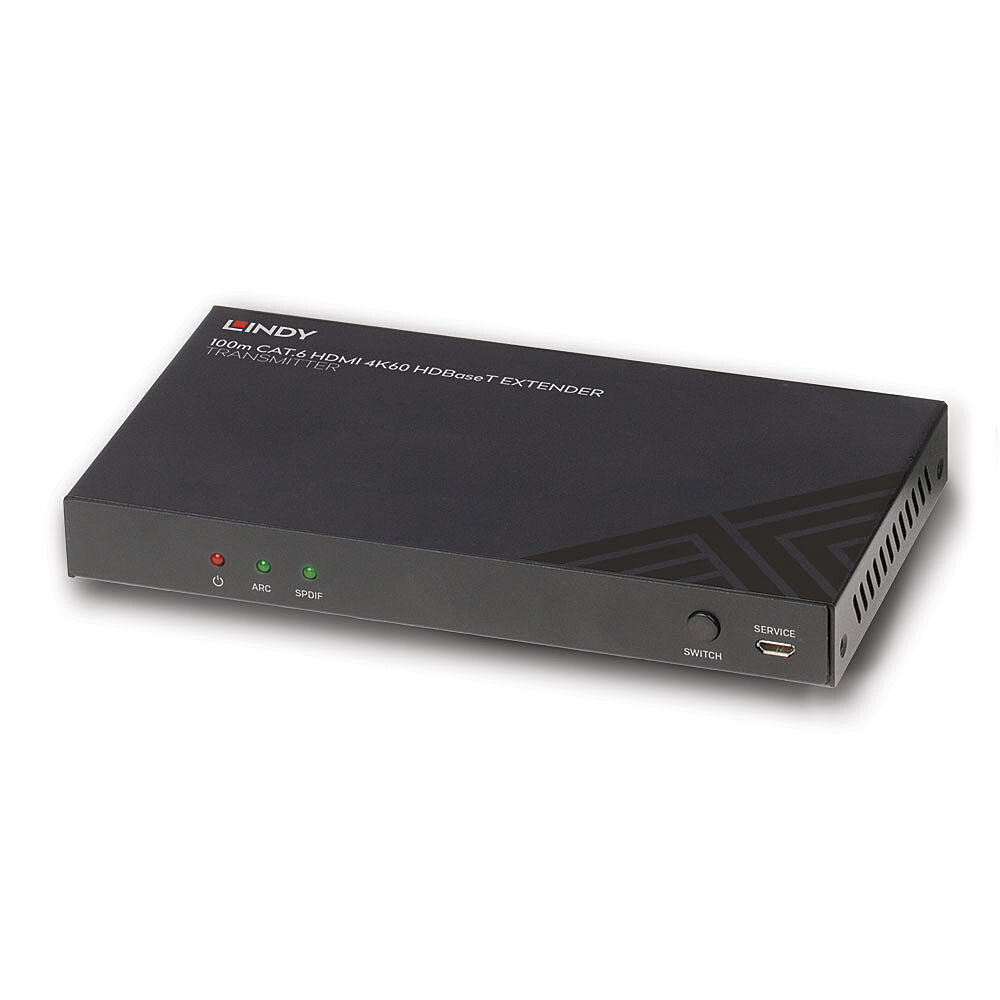 Lindy 38341 HDBaseT HDMI Extender Transmitter 100 m Cat.6 4K@60Hz Schwarz