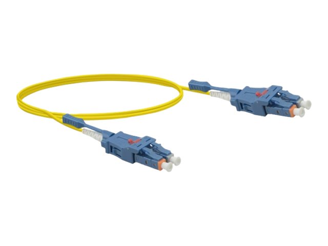Exertis Connect Patch-Kabel LC/UPC Einzelmodus auf LC/UPC Einzelmodus 2 m OS2 9/125 µm Duplex Uniboot LSOH Gelb