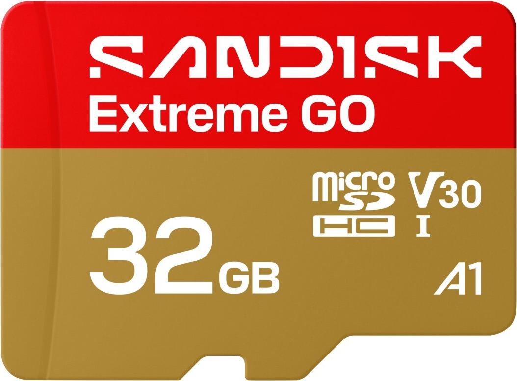 SanDisk Extreme GO microSDHC 32GB UHS-I Speicherkarte (100 MB/s Lesen, U3 V30 A1)