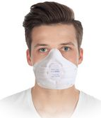 HYGOSTAR Atemschutzmaske COMFORT, Schutzstufe: FFP3 PP-Einwegmaske, Filtertechnik ohne Atemventil, Soft Cup mit - 10 Stück (29352)