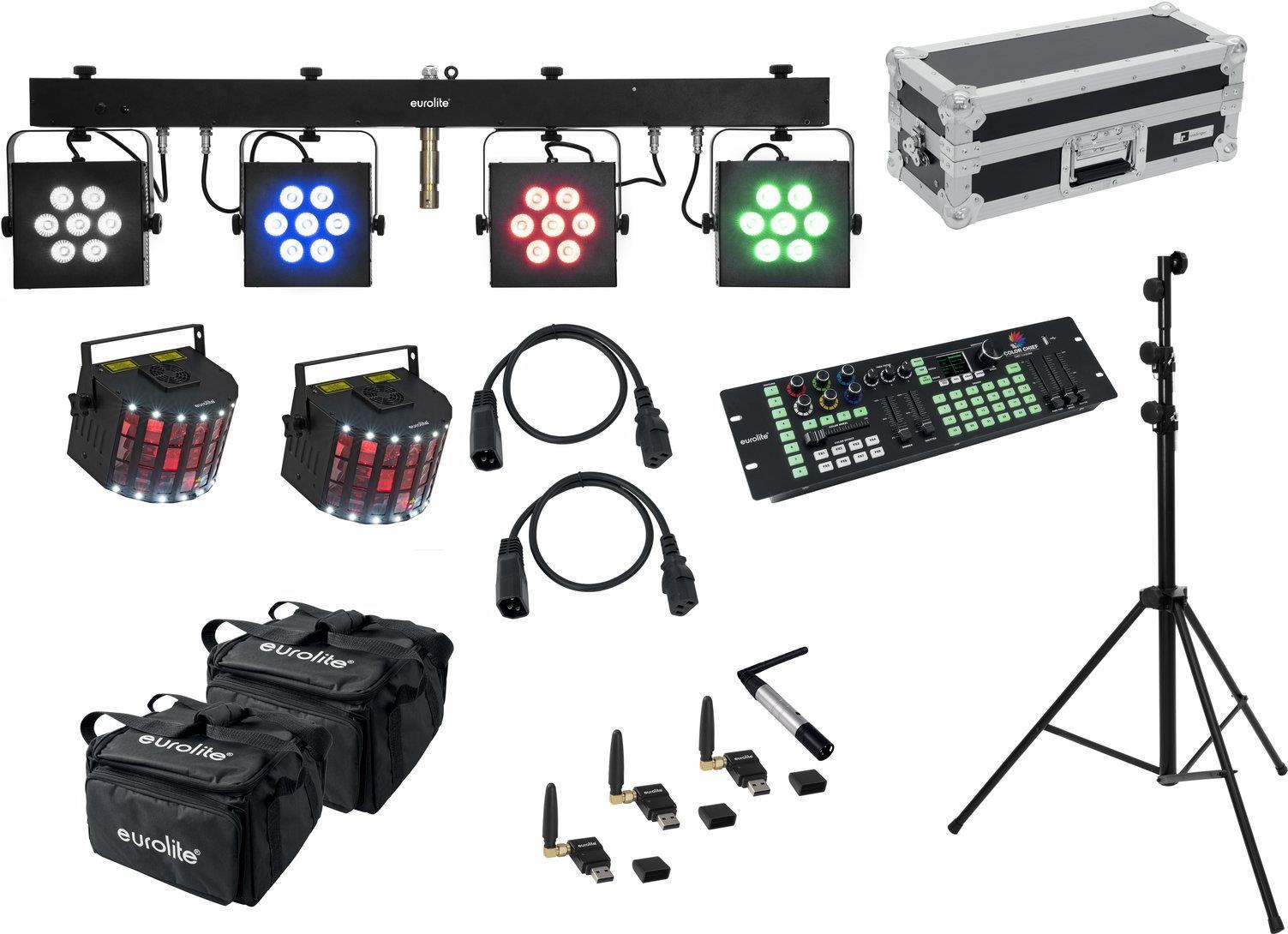 EUROLITE Set LED KLS-3002 + Laser Derby Mobile Bundle (20000912)